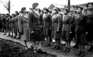 Major Charity E Adams and Captain Abbie N Campbell England February 1945